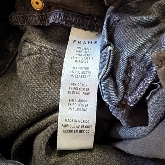 FRAME "Le Crop Mini Boot" Denim Dark Wash 
Approx. 10.5" Rise 24.5”
High Rise - Picture 11 of 11